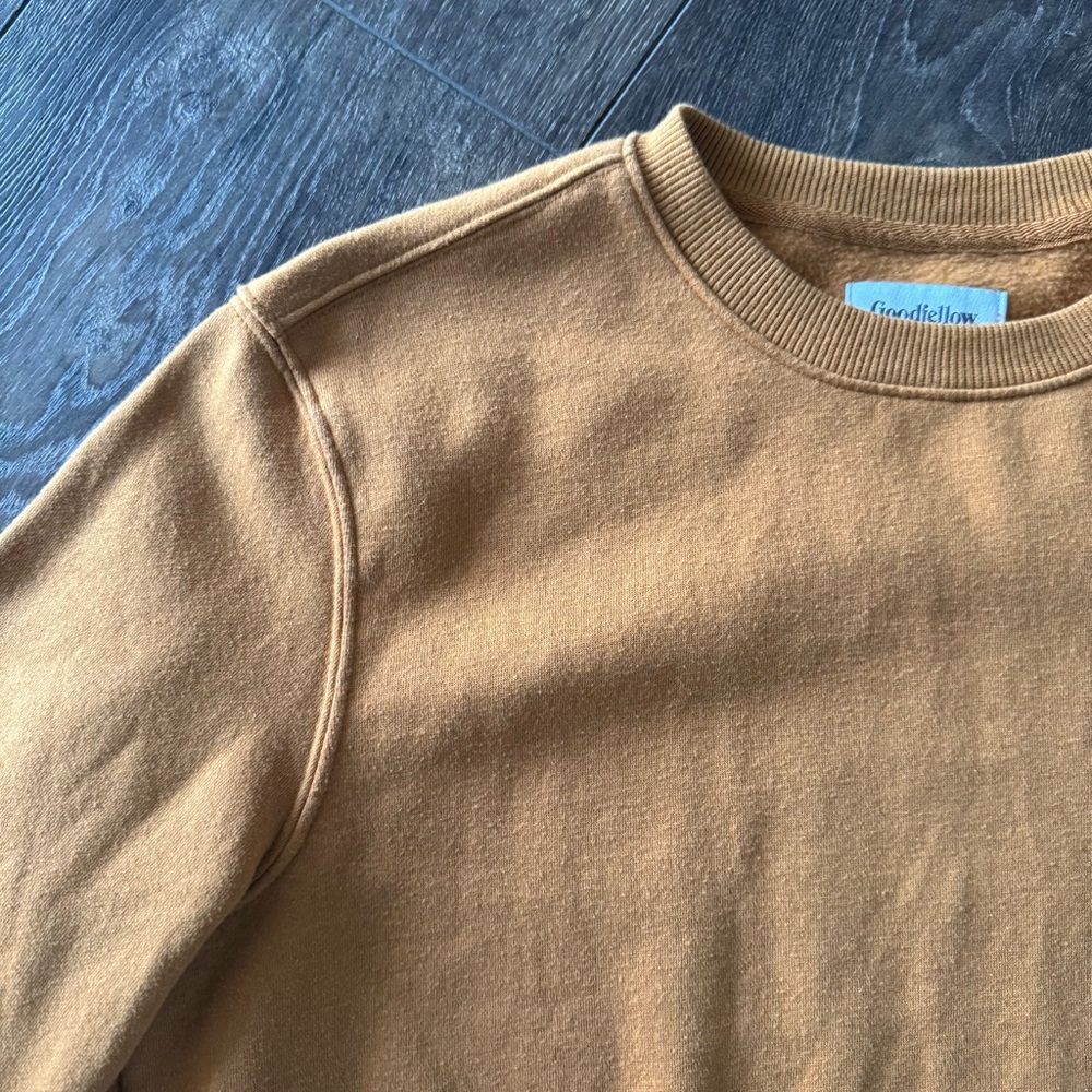 Men’s Pullover Sweatshirt Crewneck Goodfellow & Co Mustard Yellow Size M - Picture 4 of 8